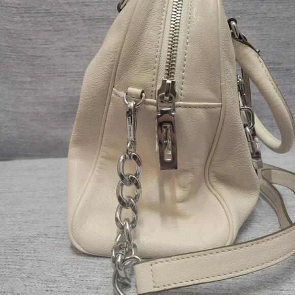 MICHAEL Michael Kors Knox Large Satchel- Vanilla